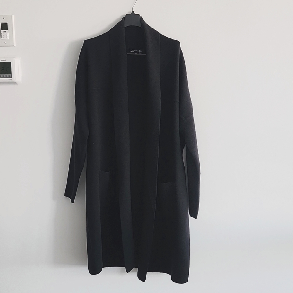 CHARLIE Shawl Collar Long Soft Loose Jacket With Pockets Size Medium